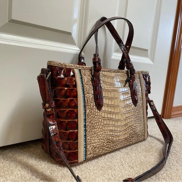 🌹🩸BRAHMIN SAND SANTANA MINI ASHER SATCHEL BAG🩸 - Picture 8 of 13